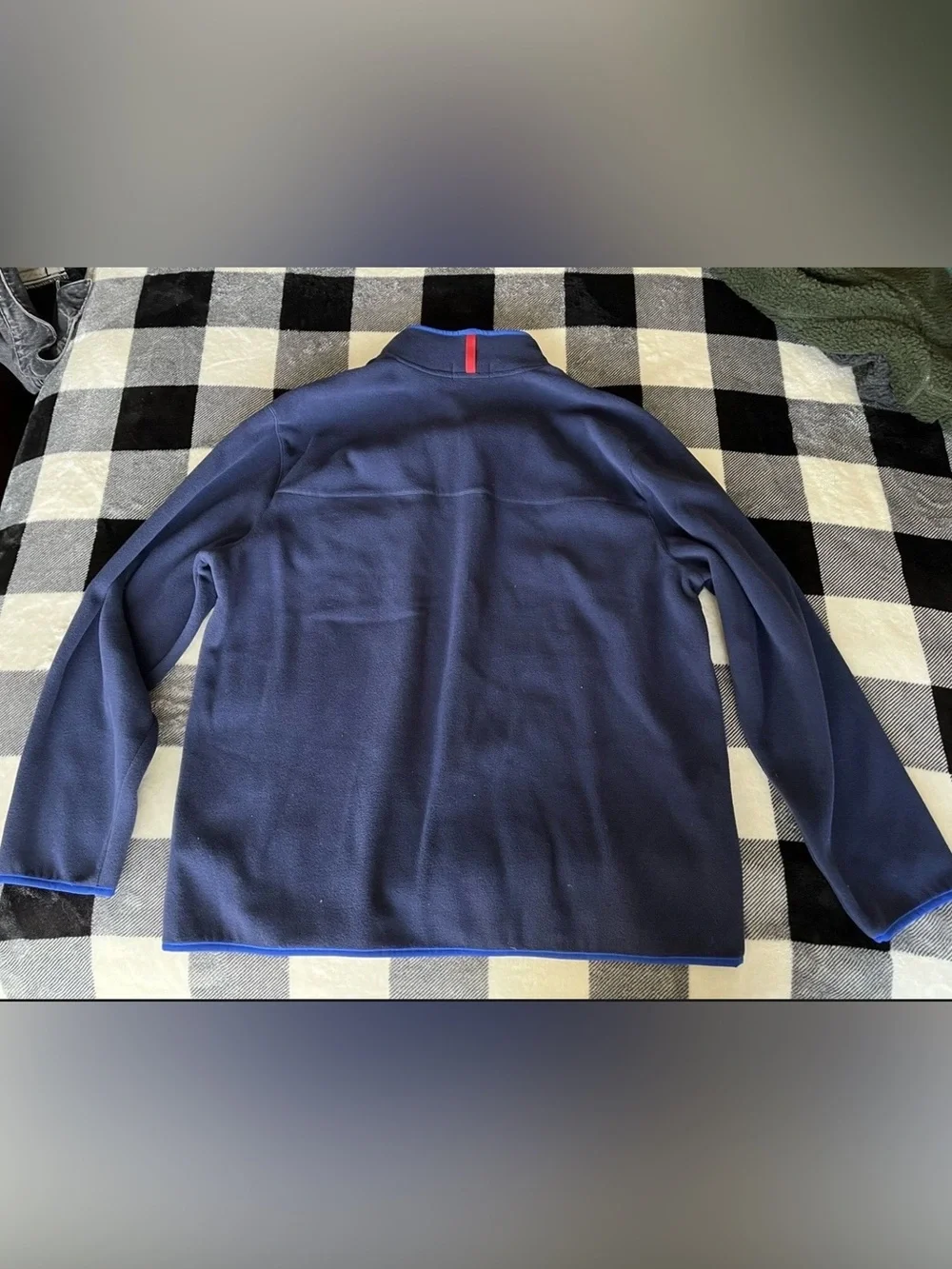Size XL - Polo Ralph Lauren Quarter Button Navy Blue Fleece Pullover Sweatshirt